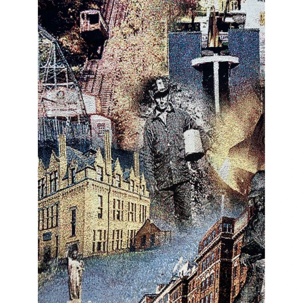 Johnstown Pennsylvania Collectible Woven‎ Tapestry Throw Blanket Souvenir Art